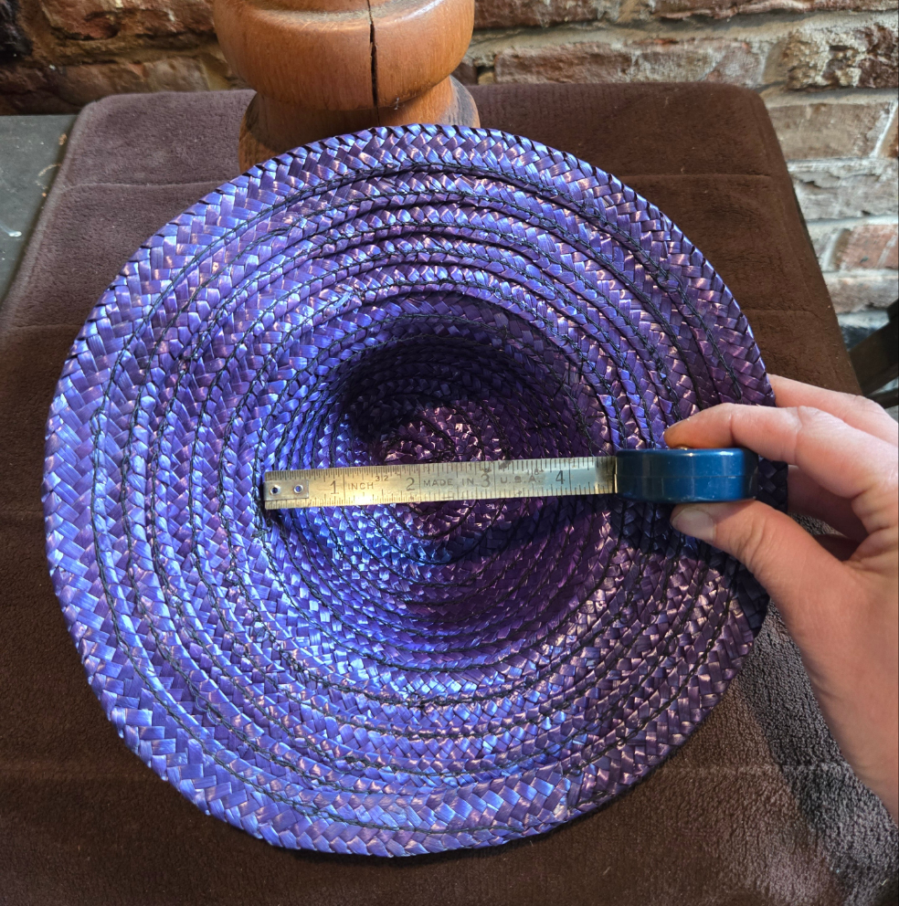 Vintage Blue Straw Hat