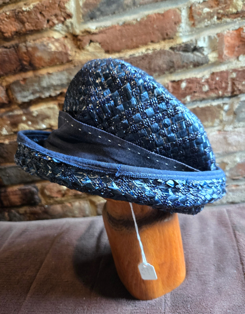 Blue straw hat
