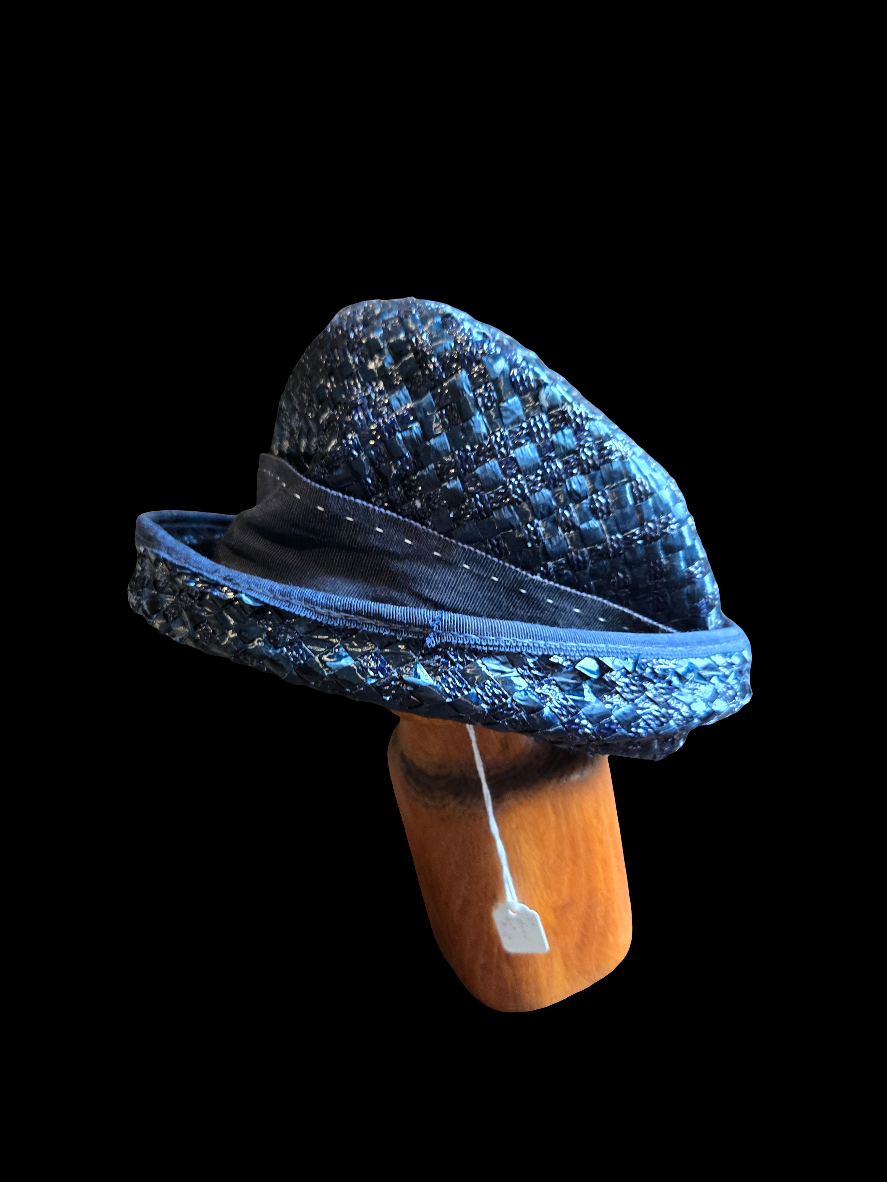 Blue straw hat