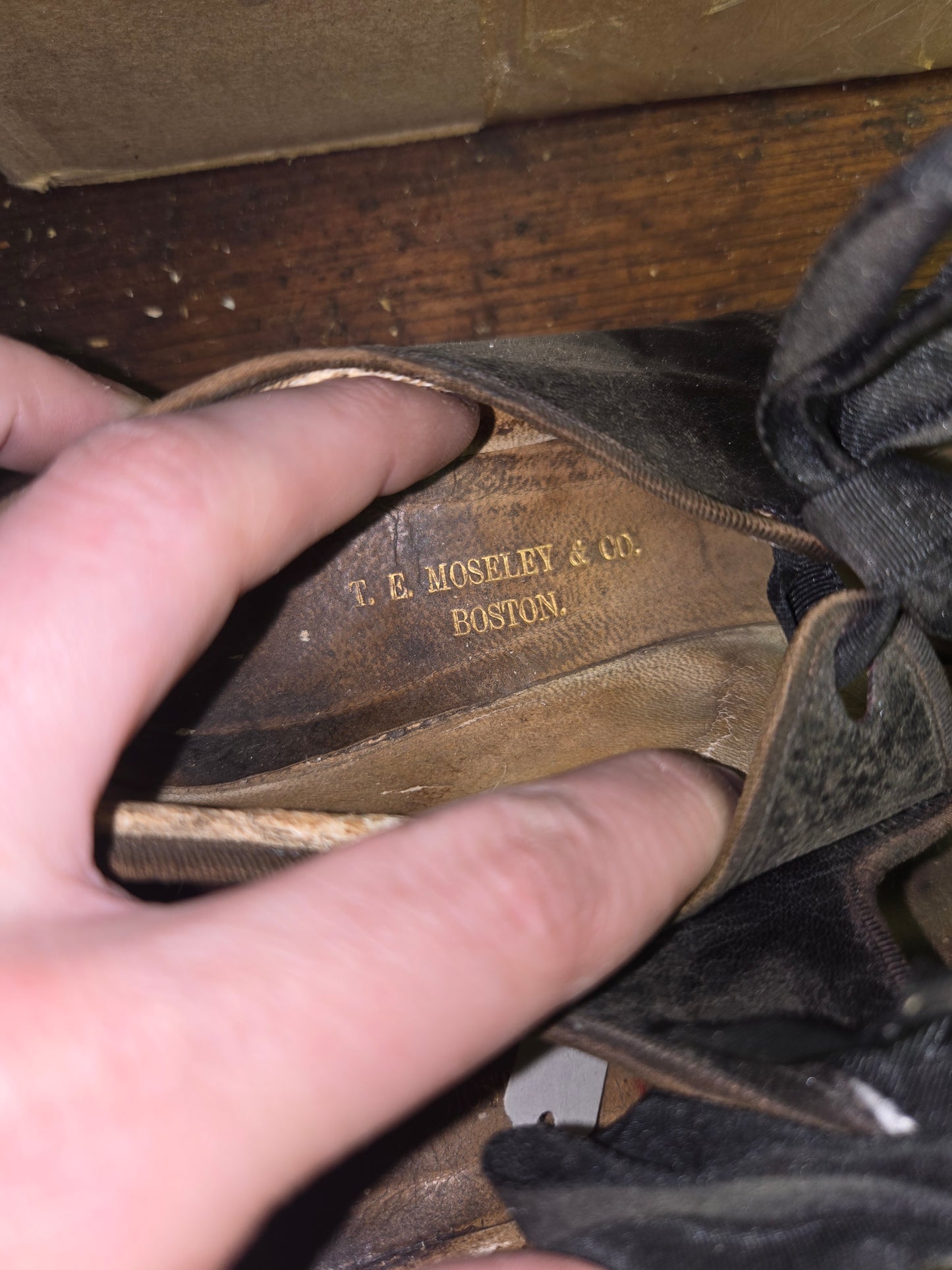 Antique T.E. Moseley Co. Boston shoes